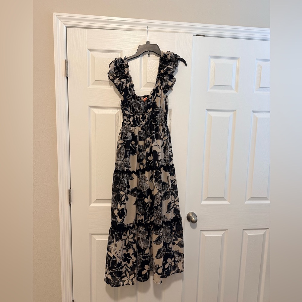 Truly 4 You Black & Cream Floral Sundress